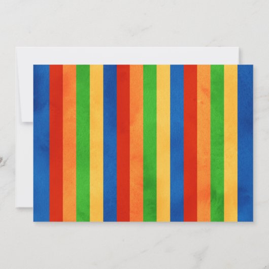 Feest in het Park Verjaardag Foto Uitnodiging (Achterkant)