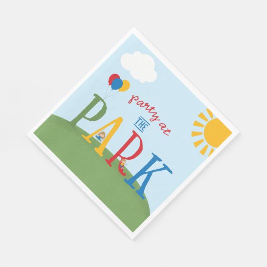 Feest in het Park Verjaardagsservetten Servet (Hoek)