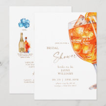 Feest in huis Aperol Spritz Bruidsuitnodiging