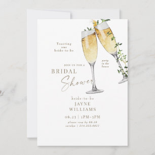 Feest in huis Champagne Toast Bruidsbruiloft Kaart