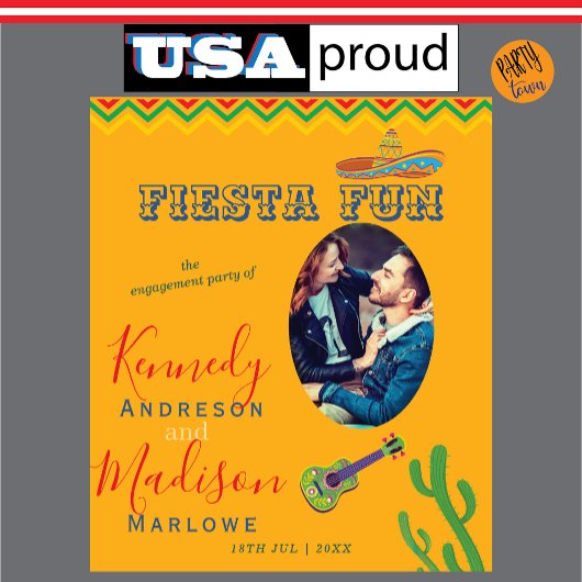 Feest in Mexico Verloving Feest Foto Tapijt Wandkleed