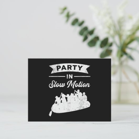 Feest in Slow Motion Kano Boot Grappig Briefkaart (Staand voorkant)