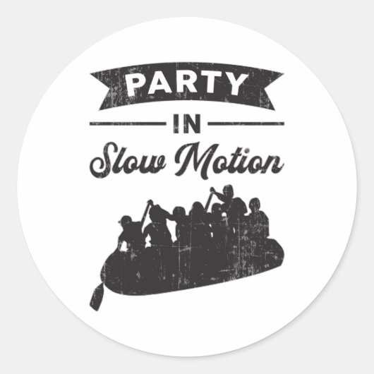 Feest in Slow Motion Kano Boot River Ronde Sticker (Voorkant)