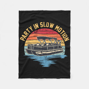 Feest in slow motion meer pontonboot varen  fleece deken