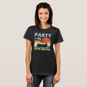 Feest in Slow Motion Pontonboot Retro  T-shirt (Voorkant volledig)