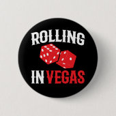 Feest in Vegas Rolling in Las Vegas Ronde Button 5,7 Cm (Voorkant)