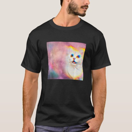 Feest Kat Ruimte Afstands Kat T-shirt (Voorkant)