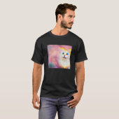 Feest Kat Ruimte Afstands Kat T-shirt (Voorkant volledig)