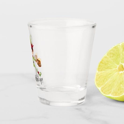 Feest Kerstman Elf Shot Glas (Rechts)