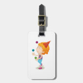 Feest Kind jongleren kleurrijke ballen Bagagelabel (Voorkant verticaal)