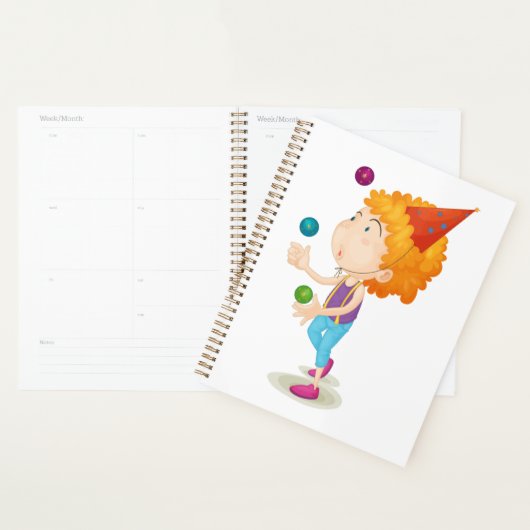 Feest Kind jongleren kleurrijke ballen Planner (Display)