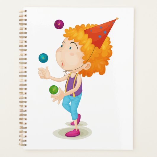 Feest Kind jongleren kleurrijke ballen Planner (Voorkant)