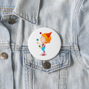 Feest Kind jongleren kleurrijke ballen Ronde Button 7,6 Cm