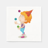 Feest Kind jongleren kleurrijke ballen Servet (Voorkant)