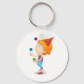 Feest Kind jongleren kleurrijke ballen Sleutelhanger (Achterkant)