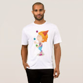 Feest Kind jongleren kleurrijke ballen T-shirt (Voorkant volledig)