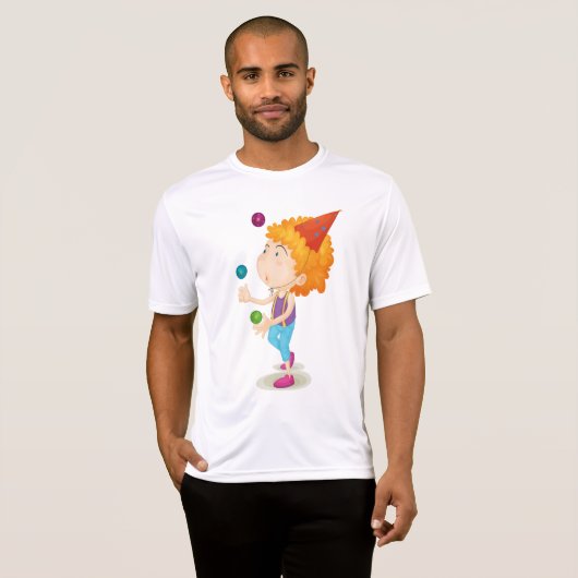Feest Kind jongleren kleurrijke ballen T-shirt (Voorkant volledig)
