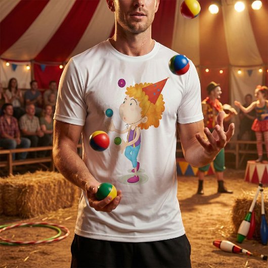 Feest Kind jongleren kleurrijke ballen T-shirt