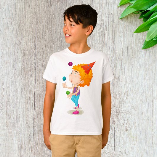 Feest Kind jongleren kleurrijke ballen T-shirt