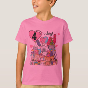 Feest Kittens 4e Verjaardag T-shirts en geschenken
