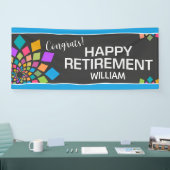 Feest! Kleurrijke, leuke aangepaste pensionering Spandoek (Beurs)