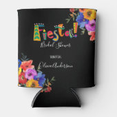 Feest Kleurrijke Waterverf Bloem Bruiloft Feest Blikjeskoeler (Voorkant)