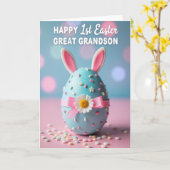 Feest Konijn Zoete Treat Kaart (Gele Bloem)