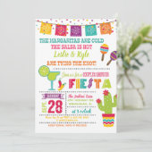 Feest Koppel Bruidsfeest Uitnodiging - Wit (Staand voorkant)