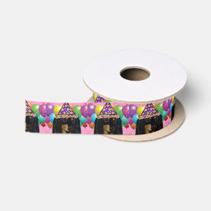 Feest Lang Haar Zwart Doxie Satijnen Lint