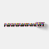 Feest Lang Haar Zwart Doxie Satijnen Lint (Voorkant)