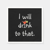 Feest Leuke Tekst Met Cocktail Servet (Voorkant)