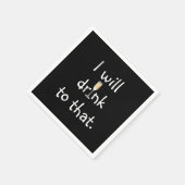 Feest Leuke Tekst Met Witte Wijn Servet (Hoek)