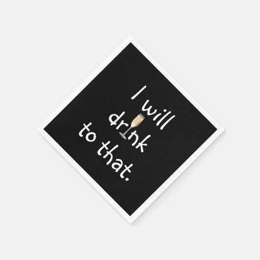 Feest Leuke Tekst Met Witte Wijn Servet (Hoek)