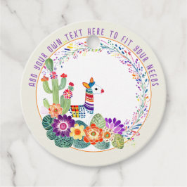 FEEST Llama Cacti Bloemen Bedankjes Labels