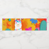 Feest Llama Cinco De Mayo Verjaardagsfeest Waterfles Etiket (Enkel label)