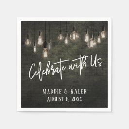 Feest met Amerikaanse industriële bakstenen Edison Servet