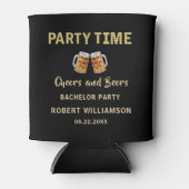 Feest met Cheers & Beers Verlichte Bachelor Party  Blikjeskoeler (Voorkant)