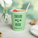 Feest met Cheers en Bier Papieren Bekers<br><div class="desc">Cheers en bier St. Patrick's Dag feest cadeaus</div>