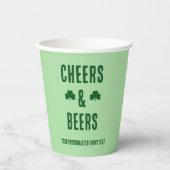 Feest met Cheers en Bier Papieren Bekers (Voorkant)