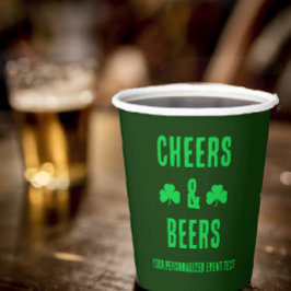 Feest met Cheers en Bier Papieren Bekers