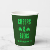Feest met Cheers en Bier Papieren Bekers (Voorkant)