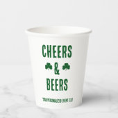 Feest met Cheers en Bier Papieren Bekers (Voorkant)