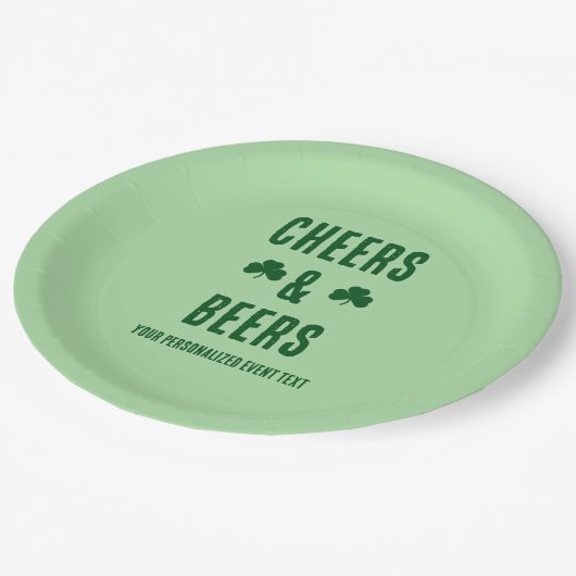 Feest met Cheers en Bier Papieren Bordje (Gekanteld)