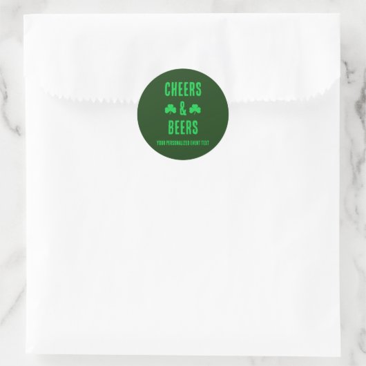 Feest met Cheers en Bier Ronde Sticker (Tas)