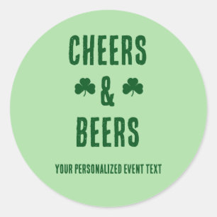 Feest met Cheers en Bier Ronde Sticker