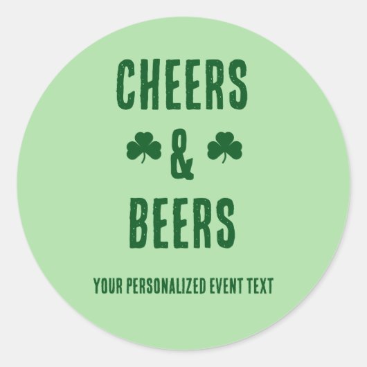 Feest met Cheers en Bier Ronde Sticker (Voorkant)