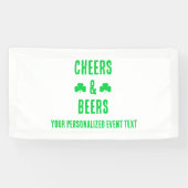 Feest met Cheers en Bier Spandoek (Horizontaal)