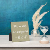 "Feest met de pasgetrouwden!” Sage & Ivory Bruilof Fotoplaat (Insitu)