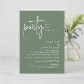 Feest met de Passen getrouwd, huwelijksdiner Kaart (Staand voorkant)