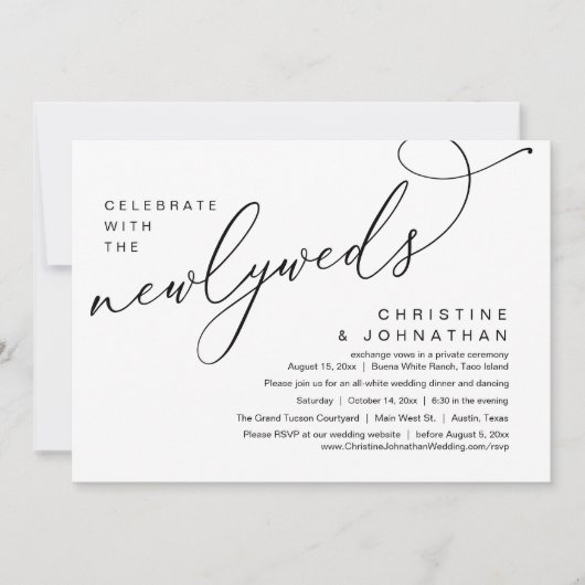 Feest met de Passen getrouwd, romantische bruiloft Kaart (Voorkant)